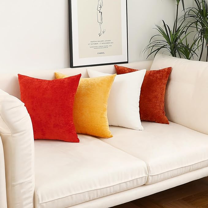 Jeneoo Hunter Green Decorative Couch Throw Pillow Covers Soft Chenille Comfy Solid Cushion Cases for Sofa Living Room Decor (Set of 1, 14 x 36 Inches)