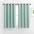 NICETOWN Blackout Curtain Panels Grommet - All Season Eyelet Top Blackout Draperies for Bedroom/Living Room/Glass Door, Aqua Blue, 1 Pair of 52 x 45 inches
