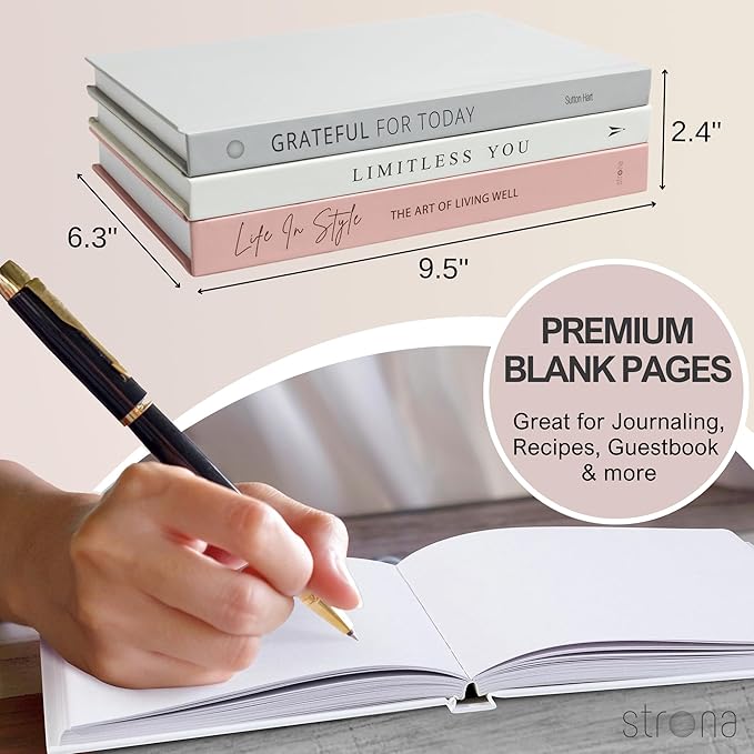 Pink and Gray Decorative Books for Home Decor - Faux Books for Living Room Decoration, Pink Decor Books for Coffee Table or Shelves, Fake Books for Decoration, Stacked Books Decor