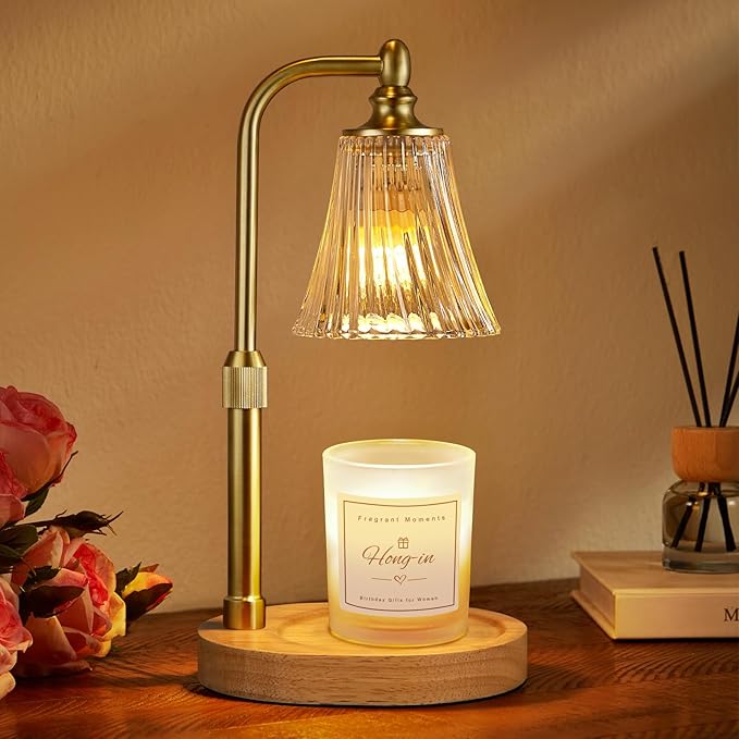 Candle Warmer Lamp with Timer Dimmable,Birthday Gifts for Women Mom Sister,Adjustable Height Wax Melt Warmer for Jar Candles,House Warming Gifts New Home,Ideal for Office,Dorm,Bedroom Home Decor