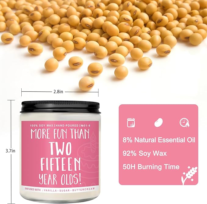 30th Birthday Gifts for Women, Perfect Birthday Present, Funny Presents for Mom, Friends, Wife, Sister, 7oz Vanilla Cream-Scented Candle