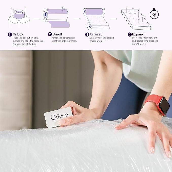 NapQueen Twin Mattress, 10 Inch Elizabeth Cooling Gel Memory Foam Mattress, Twin Bed Mattress in a Box, CertiPUR-US Certified, Medium Firm, Breathable Soft Fabric Cover
