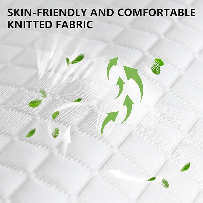 PayLessHere 5 Inch Gel Memory Foam Mattress Medium Firm Mattresses CertiPUR-US Certified Bed-in-a-Box Pressure Relieving Twin XL Size,Fiberglass Free，White
