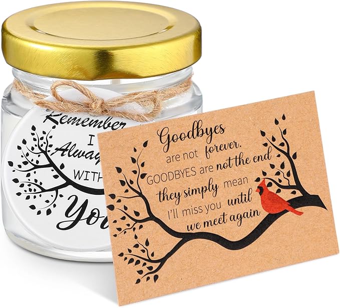 Tondiamo 20 Pcs Memorial Cardinals Candle Favors Bulk Memory of Loved One Sympathy Jars Candle Cardinal Bereavement Gifts for Loss of Mom Father Remembrance