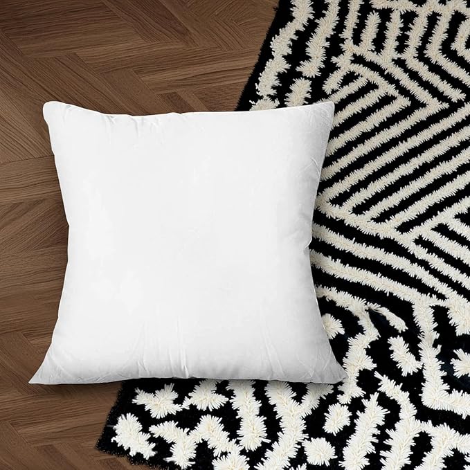 16 x 16 Throw Pillow Inserts, Outdoor Pillows Water-Resistant, Square Form Cushion Stuffer for Garden, Bench, Patio, Lightweight Soft Fillers for Sofa, Bed, and Home Décor