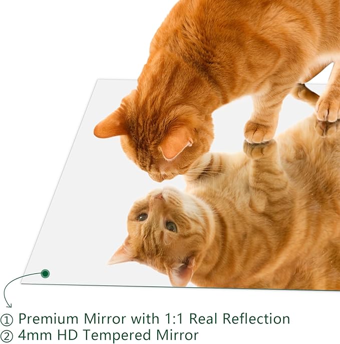 Mirrorons Frameless Wall Mirror, 24" x 32", Modern Rectangle Bathroom Mirror with Polished Edge, Horizontally or Vertically. Upgraded Shatterproof Mirror for Entryways, Bathroom, Gym