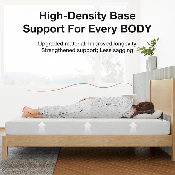Novilla Twin Mattress for Kids, 5 Inch Twin Bed Mattresses in a Box, Gel Memory Foam Mattresses for Cooling Night Sleep, Pressure Relief, CertiPUR-US Certified