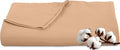 Royale Linens 300 Thread Count 100% Long Staple Combed Cotton Flat Sheet - Super Soft - Top Sheets - Full Flat Sheet Sold Separately - Breathable, Cool & Crisp Percale Sheets Only (Full, Sand)