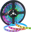 SEZO WS2812B ECO LED Strip Light 16.4FT/5M 60Pixels/m 300Pixels Individually Addressable Programmable 5050SMD Digital RGB Alloy Wires Flexible Dream Color IP65 Waterproof PCB Black DC5V