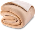 NANPIPER Baby Sherpa Blanket,Warm Toddler Throw Blanket,Soft Newborn Fleece Blanket for Winter (Beige,30x40 inches)