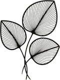 Momchi Minimalist Leaf Metal Wall Art | Modern Botanical Line Art Wall Decor | Boho Steel Leaf Sculpture for Living Room; Bedroom; Office | Scandinavian Nature-Inspired Wall Hanging