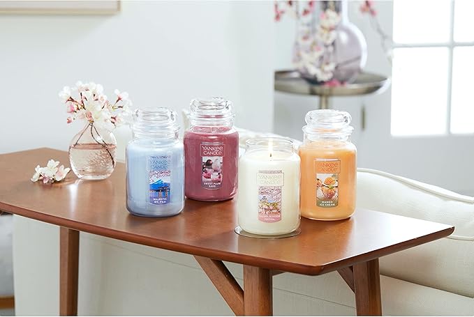 Yankee Candle Majestic Mt. Fuji Large Jar Candle,Light Blue, Coconut Scent