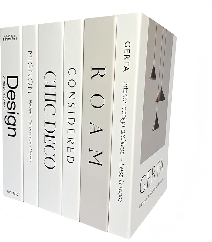 6PCS Fake Books for Decoration: Ediactcyl Decorative Books Modern Home, Coffee Tables Decor for Living Room Bookshelf (M51)