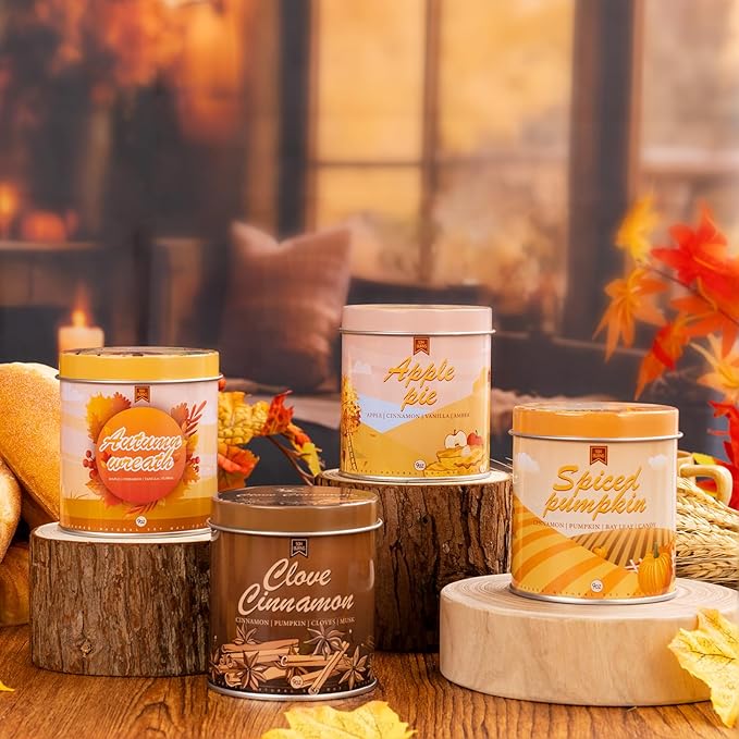 Fall Candles for Home Scented Soy Wax Non Toxic Birthday Candles Vanilla Almond Couscous Scented Candle 40 Hours Bruning 9oz Aromatherapy Jar Candle Gifts for Women Halloween Birthday Thanksgiving