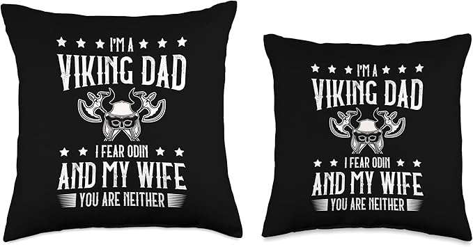 Viking Dad Pagan Scandinavian Berserker Norsemen Throw Pillow