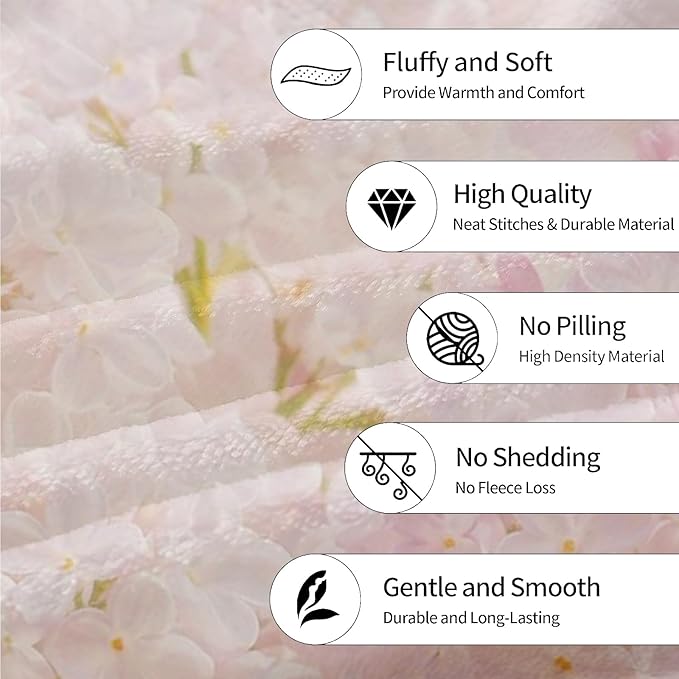 Christmas Holly Berry Blanket, Soft Lightweight Flannel White Holly Leaves Snowflakes Throw Blanket for Couch, Bed, Travel & Decor Gifts, Cozy Warm Fuzzy Holiday Blankets for Women Girls 60×50 in