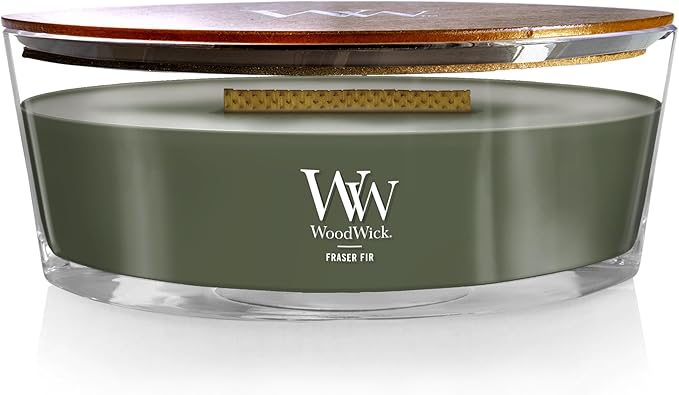 Woodwick Ellipse Scented Candle Frasier Fir Scented Up to 50 Hours Burn Time Great for Any Home Decoration or Holiday Gift Ideas 16oz