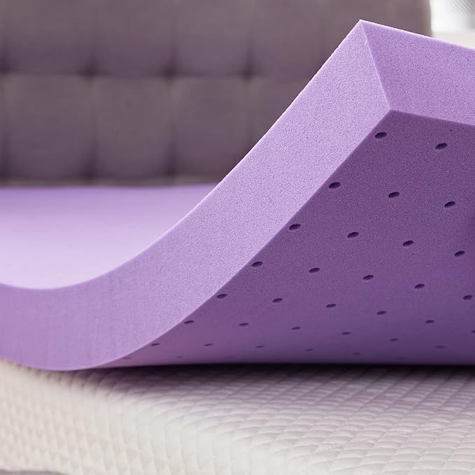 SINWEEK 3 Inch Gel Memory Foam Mattress Topper Ventilated Soft Pressure Relieve Mattress Pad, Breathable Bed Topper, CertiPUR-US Certified, King Size