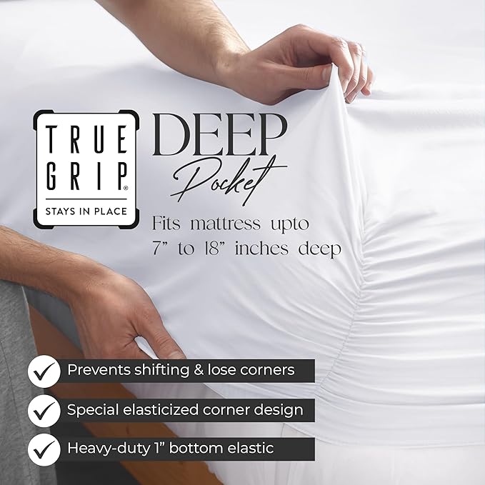 SUPREME ELEGANCE King Size Sheets Set –Natural 100% Cotton Percale Sheets King Bed Set, Oeko-tex Made in Green Sustainable, Breathable Cooling Deep Pocket Sheet, Crisp Luxury Bedding, Dark Blue