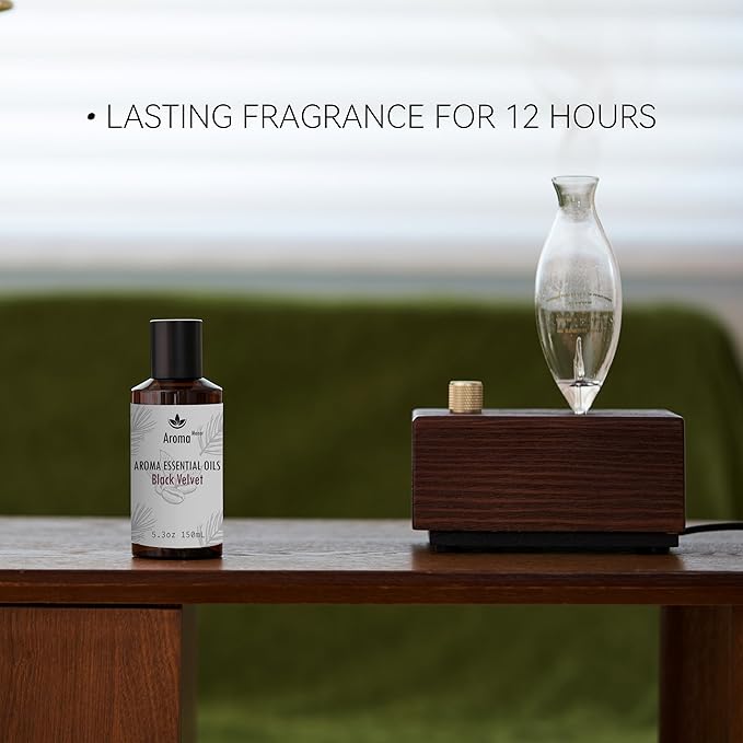 Hotel Fragrance Oil - Black Velvet Essential Oils for Scent Diffuser - Black Coffee, Caramel, Cinnamon, Vanilla, Patchouli - Home Luxury Scents Aroma Fragrance for Home, Office