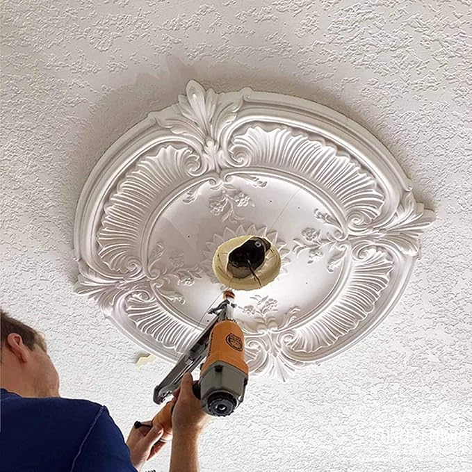 Ekena Millwork Bradford Ceiling Medallion, Pearl White