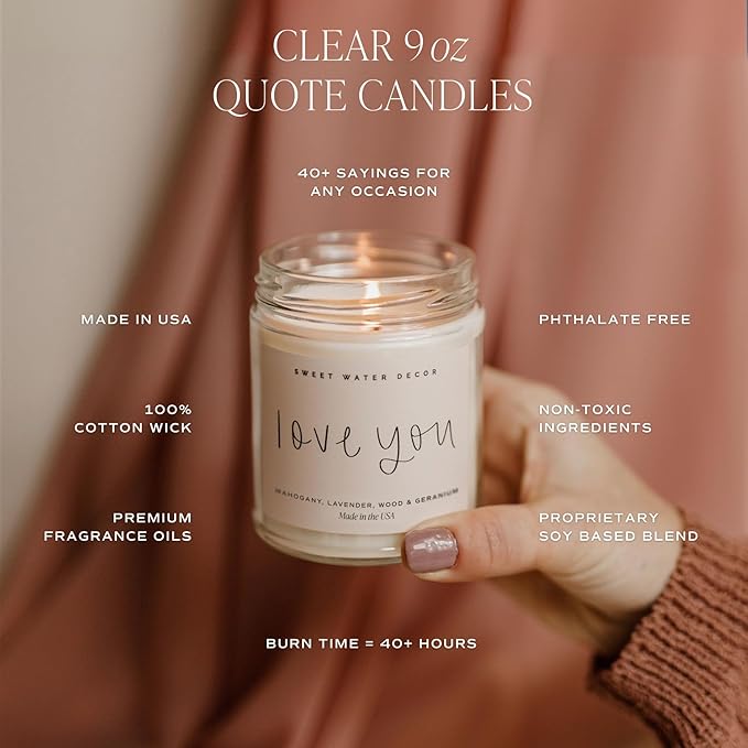 Sweet Water Decor OMG! You're Engaged Candle - Engagement Candle Gift for Bride - Bridal Shower Gift for Her - 9oz Clear Jar, 40 Hour Burn Time, Made in the USA