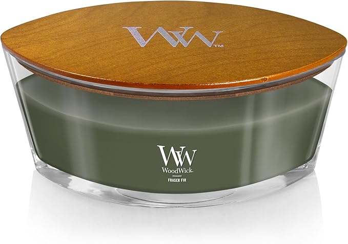 Woodwick Ellipse Scented Candle Frasier Fir Scented Up to 50 Hours Burn Time Great for Any Home Decoration or Holiday Gift Ideas 16oz