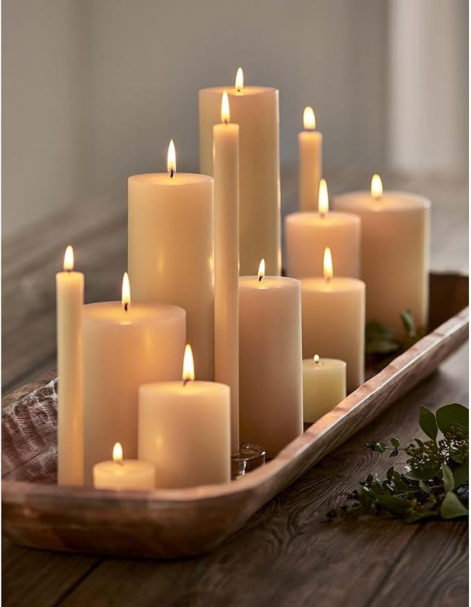 tag Color Studio 10" Straight Taper Unscented Smokeless Paraffin Wax Candle Ivory Burn Time 10 hrs.Sold in Units of 1 10" Ivory