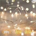 ANJAYLIA Fairy Lights, 10ft 30 LED Mini String Lights Battery Operated Firefly Starry Lights for Wedding, Bedroom, Party, Christmas, Warm White 2 Pack