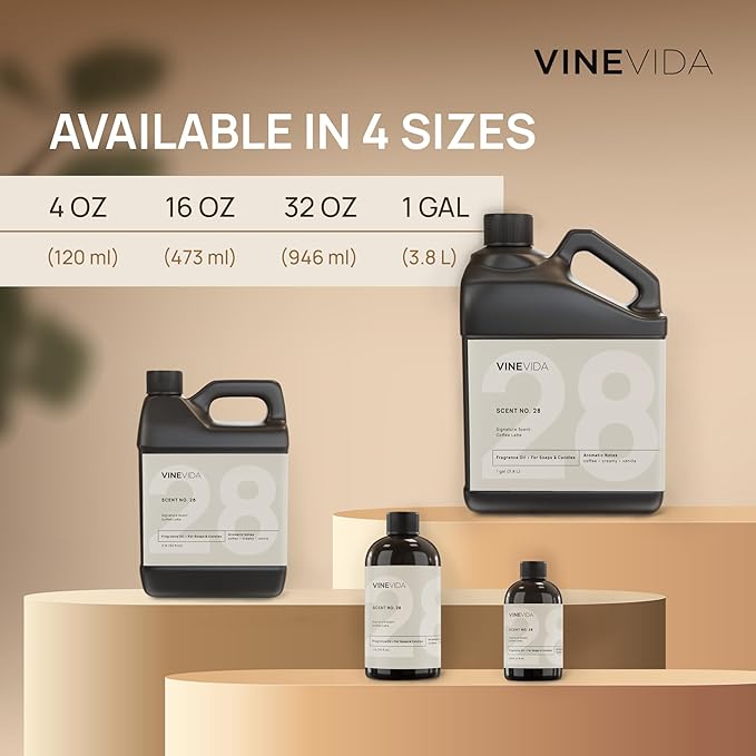 VINEVIDA [128 Fl Oz] Scent NO. 3200 Fragrance Oil for Cold Air Diffusers, Aromatic Notes of Lavender, Bergamot, Mint & Cinnamon Essential Oils for Diffuser Oil Refill & Air Freshener Spray