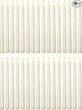 Treela 36 Pieces Flameless Taper Candles 11 Inch Flickering Faux LED Battery Operated Electric Fake Candles for Christmas Halloween Birthday Wedding Party Supplies(Ivory)