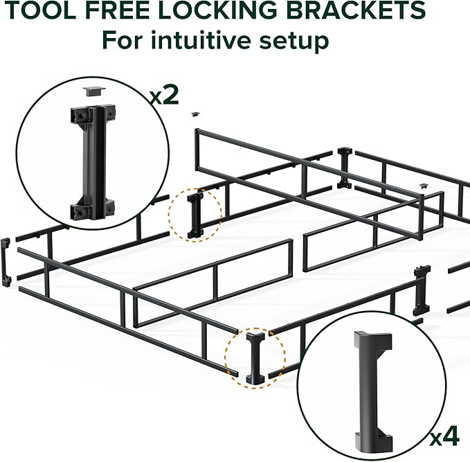 ZINUS 5 Inch King Metal Smart Box Spring with Quick Assembly, Mattress Foundation, Strong Metal Frame, Easy Assembly