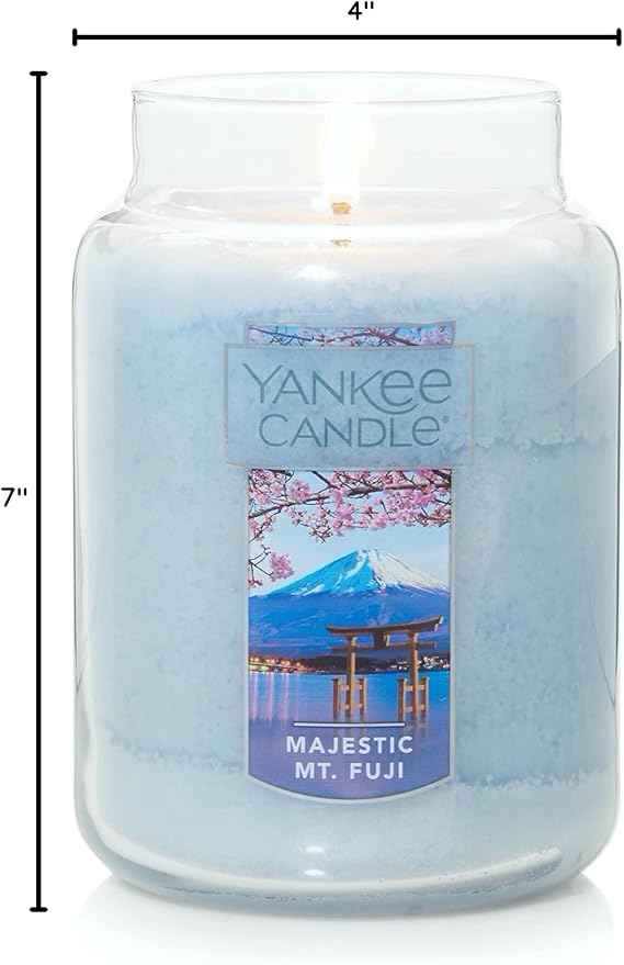 Yankee Candle Majestic Mt. Fuji Large Jar Candle,Light Blue, Coconut Scent