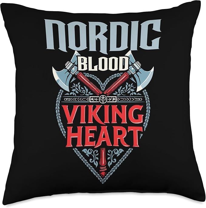 Viking Warrior Pagan Scandinavian Norse Valhalla Throw Pillow
