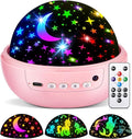 COOLNIGHT Kids Night Light Projector, [93 Lighting+3Films+Remote] Star Projector for Kids, 3 Brightness+3 Timer Star Lights for Bedroom, 360°Rotate + Quieter Stars for Ceiling, Girls Night Light,Gift