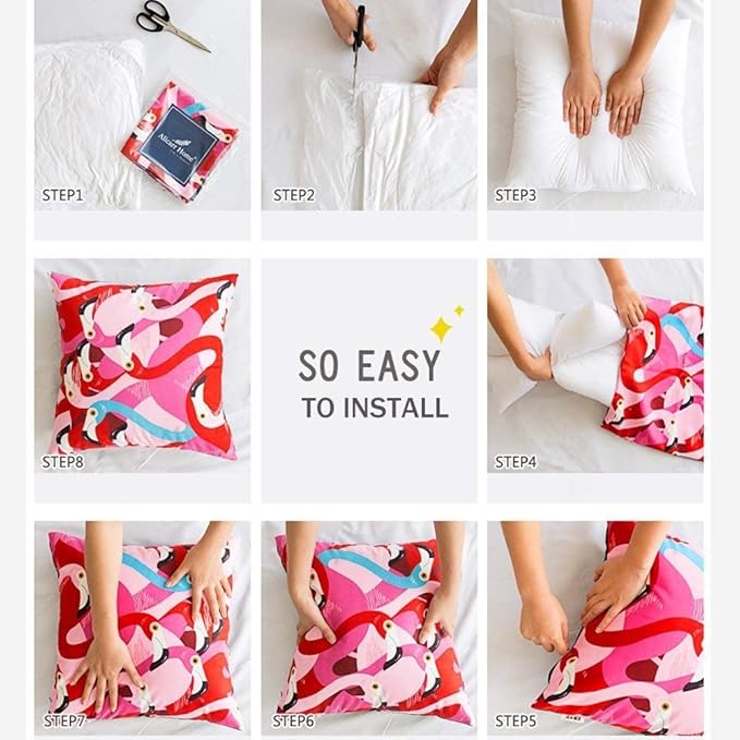Shop&Three Custom Design Photos or Text Outdoor/Indoor Throw Pillowcase,Personalized Pet Photo Pillow, Love Photo Throw Pillowcases, Wedding Keepsake Throw Pillow Covers 20" x 20"