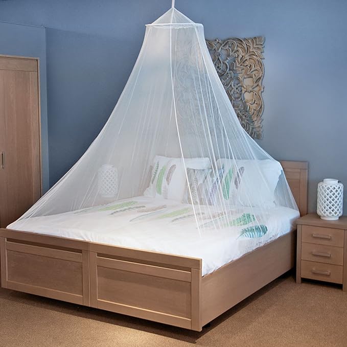 Mosquito Net for Single to King-Sized Beds – Fully-Enclosed Bed Canopy for Travel or Decoration – Free Bag, Hanging Kit & Adhesive Ceiling Hooks for Easy Setup