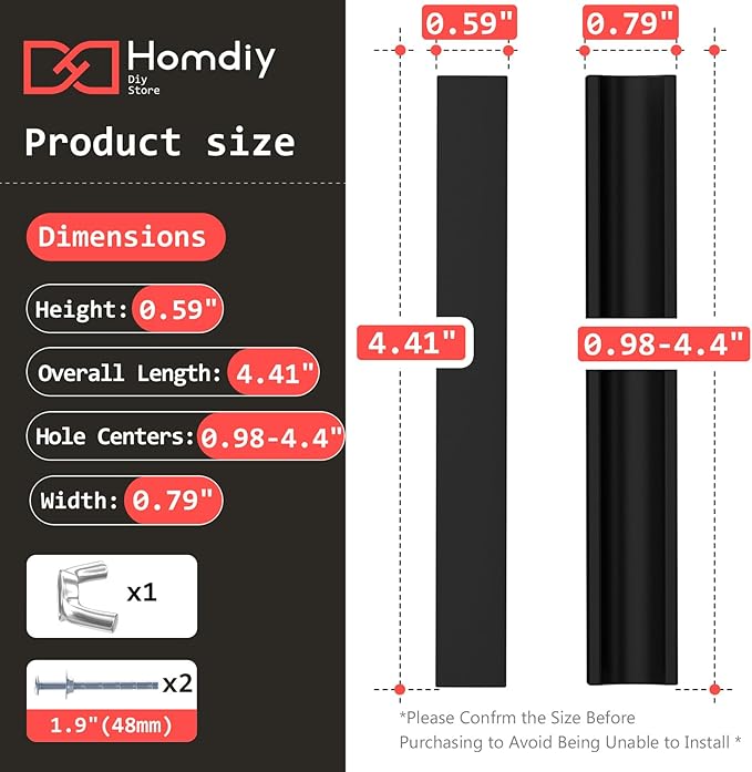 homdiy 25Pack Black Cabinet Handles Adjust Cabinet Pulls Adjustable Drawer Pulls