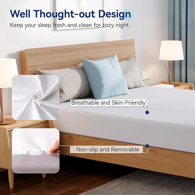Amazon Basics Memory Foam Mattress, Soft Plush Feel, 8 Inch, Twin, White/Grey