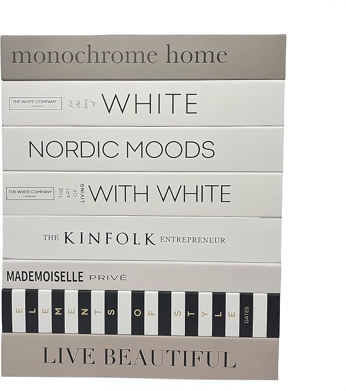8 Pack Decorative Books, Ediactcyl Decoration Faux Books for Hardcover Home Decor | Fake Book Stacks Display for Bookshelf Room Decor (EDDB66)