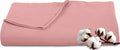 Royale Linens 300 Thread Count 100% Long Staple Combed Cotton Flat Sheet - Super Soft - Top Sheets - Full Flat Sheet Sold Separately - Breathable, Cool & Crisp Percale Sheets Only (Full, Pink)