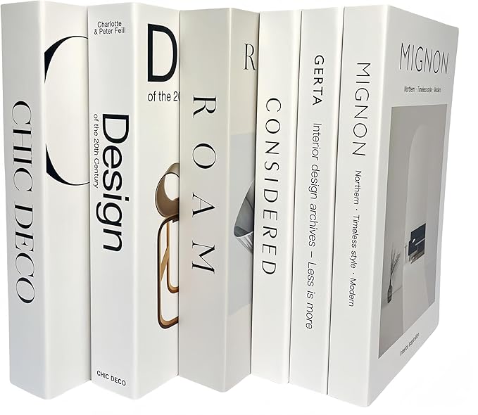 6PCS Fake Books for Decoration: Ediactcyl Decorative Books Modern Home, Coffee Tables Decor for Living Room Bookshelf (M51)