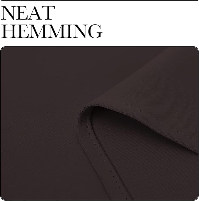 NICETOWN Triple Weave Microfiber Energy Saving Thermal Insulated Solid Grommet Blackout Curtains for Bedroom (2 Panels, 42 inches by 63 Inch, Toffee Brown)