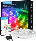 DAYBETTER BGRIC LED Lights for Bedroom, 16.4FT RGB LED Lights with Bluetooth APP & Remote Control 24V 5050 Color Changing LED Strip Lights Music Sync for Room Home Party Wall Indoor Decor
