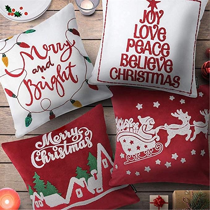 Shop&Three Custom Design Photos or Text Outdoor/Indoor Throw Pillowcase, Personalized Pet Photo Pillow, Love Photo Throw Pillowcases, Wedding Keepsake Throw Pillow Covers 20" x 30"
