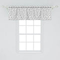 Lunarable Soccer Window Valance Pack of 2, Monochrome Sketch Composition Sports Themed Illustration Simplistic Design, Rod Pocket Curtain Valances for Kitchen Bedroom, 54" X 18", White Black