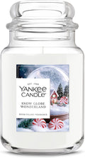 Yankee Candle Snow Globe Wonderland Scented Candle, 22oz Large Jar with up to 150 Hour Burn Time, Giftable, Holidays