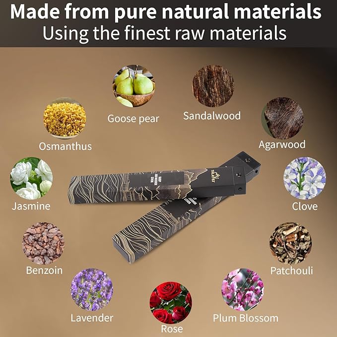 Talatex Sleep Incense Sticks, Traditional Oriental Formula, Natural Ingredients, Long Lasting Aroma, Eases Anxiety, Promotes Deep Relaxation and Better Sleep (Jasmine)