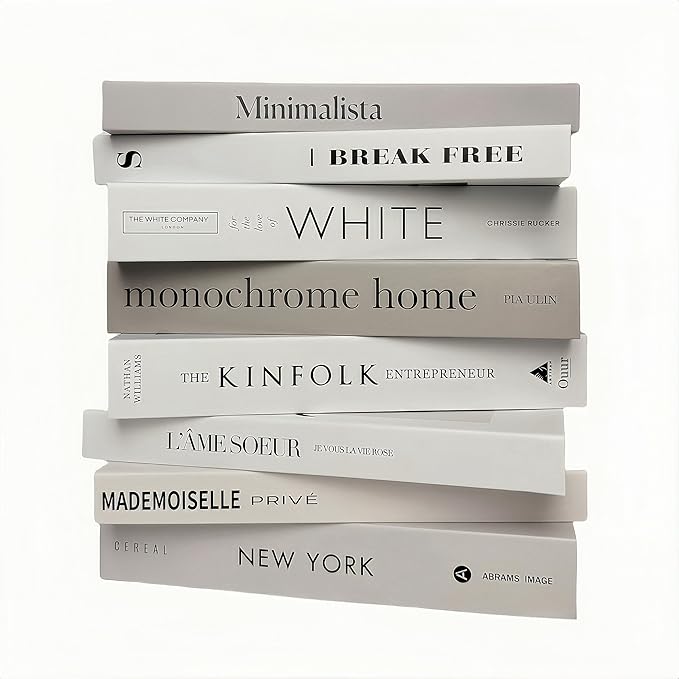 8 Pack Decorative Books, Ediactcyl Decoration Faux Books for Hardcover Home Decor | Fake Book Stacks Display for Bookshelf Room Decor (M26)