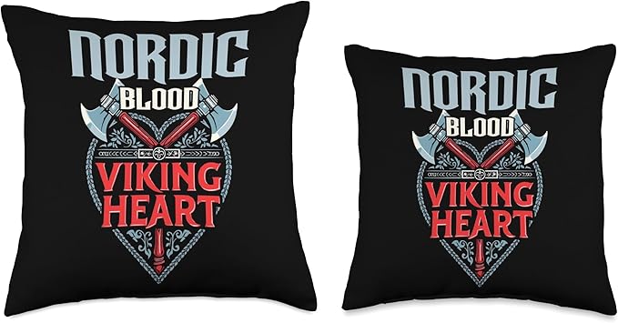Viking Warrior Pagan Scandinavian Norse Valhalla Throw Pillow